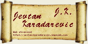 Jevtan Karadarević vizit kartica